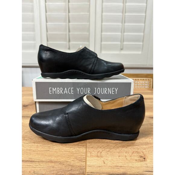 Dansko Marisa Oxford Flats Black Nubuck Leather Size 6.5/7 US 37 EU Arch Support - Picture 8 of 15